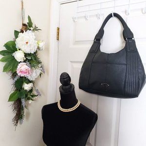 Vintage Franco Sarto Women's Large Faux Leather Shoulder Bag